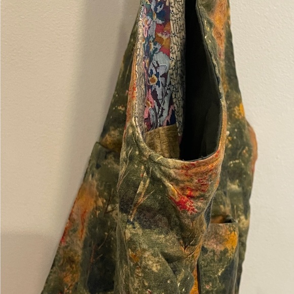 Tye Dye Boho Hippie Chic Beachy Reversible Hobo Cloth Bag Tote - Picture 4 of 10